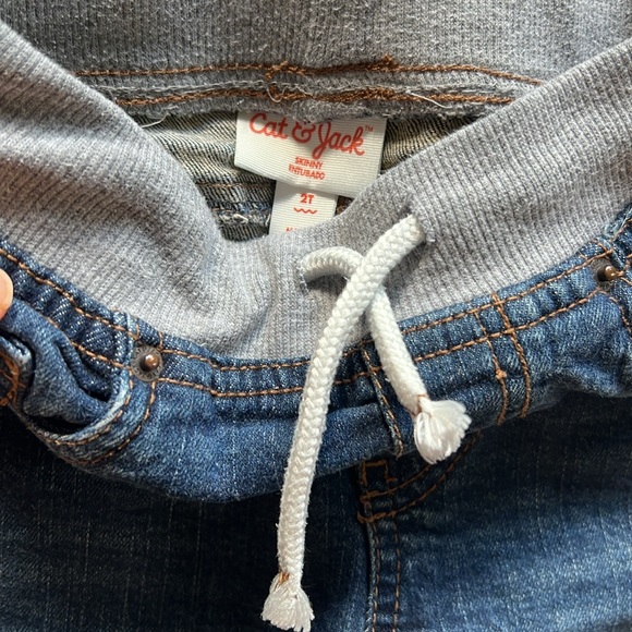 Bundle of 2 Baby Gap and Cat and Jack toddler boy skinny jeans elastic waist 2T - Picture 3 of 4